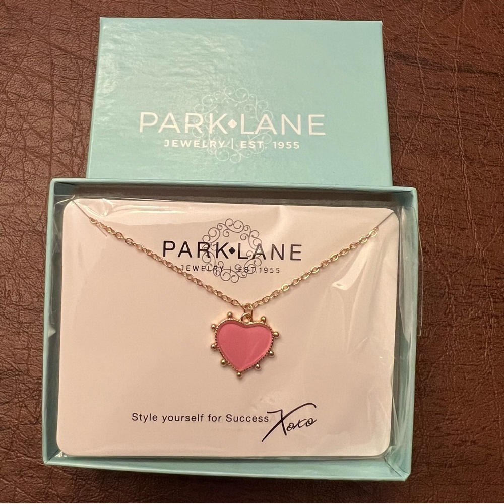 Park Lane Apricot Gold Necklace with Pink Heart Pendant - Picture 4 of 4